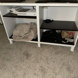 BARELY USED TV SHELVING UNIT