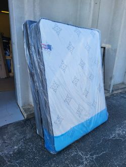 NEW QUEEN PILLOW TOP MATTRESS AND BOX SPRING -- Also Available In All Sizes.