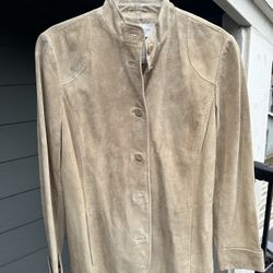 Liz Claiborne Women Soft Suede Leather Jacket