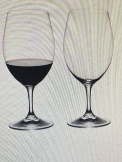 Set Of 2 Riedel Ouverture Magn Wine Crystal Glasses, H8” 18oz Smooth Stem
