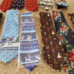 Christmas silk ties some brand new $5 - $10 each