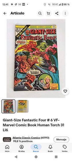 Giant-Size fantastic four #4 and #6 1975 (2 cómics)