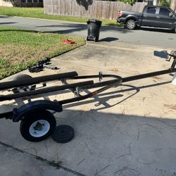 14.5ft Rocket boat trailer – rebuilt with new bunks, brackets, tires & winch strap, light kit included (needs wiring).