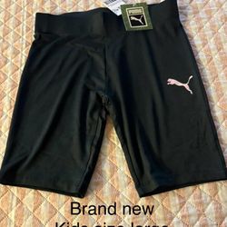 Puma Biker Shorts Girls Size Large NEW