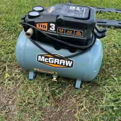 “McGraw 3 Gallon Air Compressor 110 PSI (Portable)” 