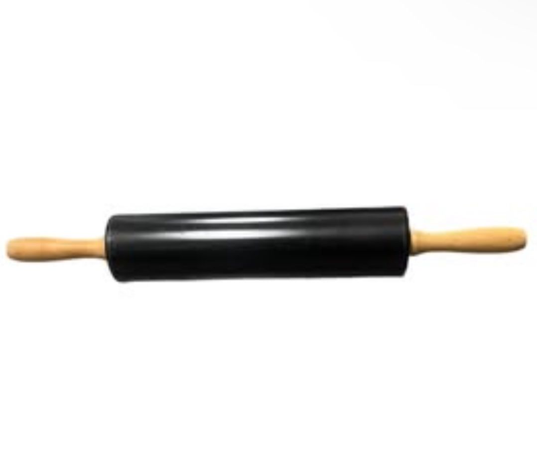 Heavy-Duty Non-Stick Rolling Pin with Wooden Handles