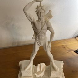 Greek Colosssus Rhodes Statue - (Alabaster Appearance)