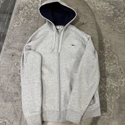 Lacoste Medium (4) Authentic Mens Grey Sport Hoodie 