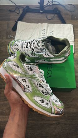 Bottega Veneta Orbit Sneakers Green Silver size 45