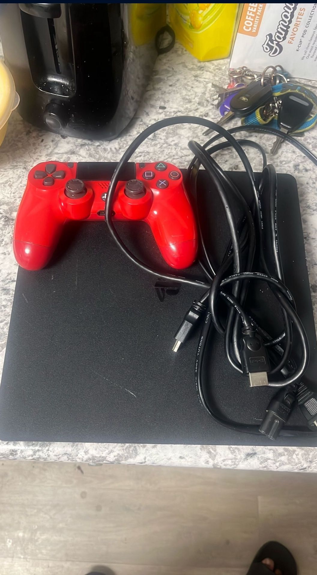 PS4 WORKS NOTHING WRONG COMES WITH WIRES AND EVERYTHING TRADES ACCEPTED LET ME KNOW THE TRADES