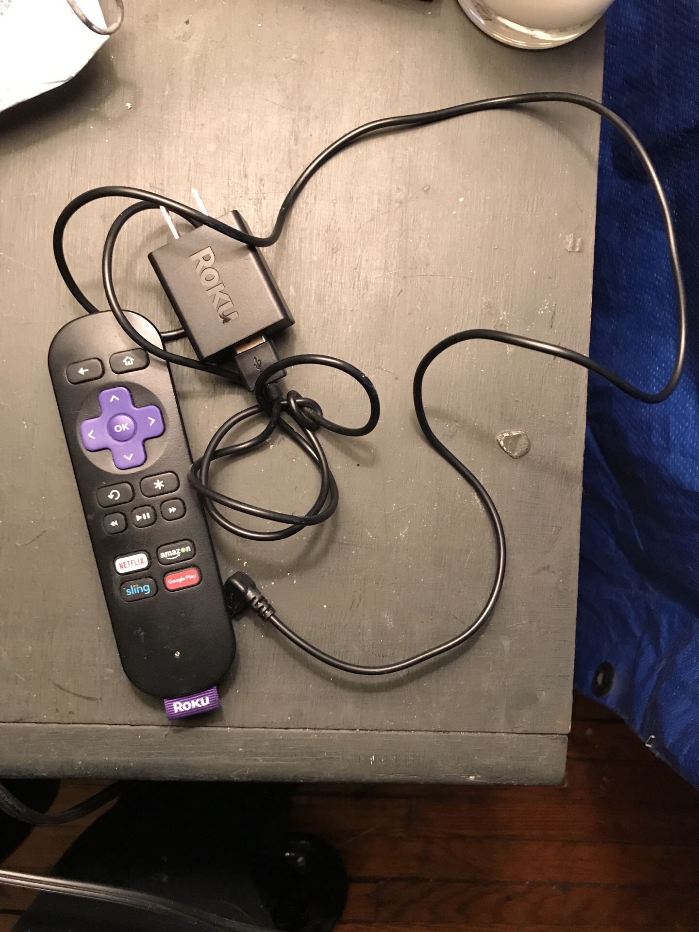 Roku remote and AC adapter