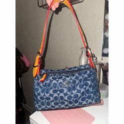 Coach Signature Denim Shoulder Bag