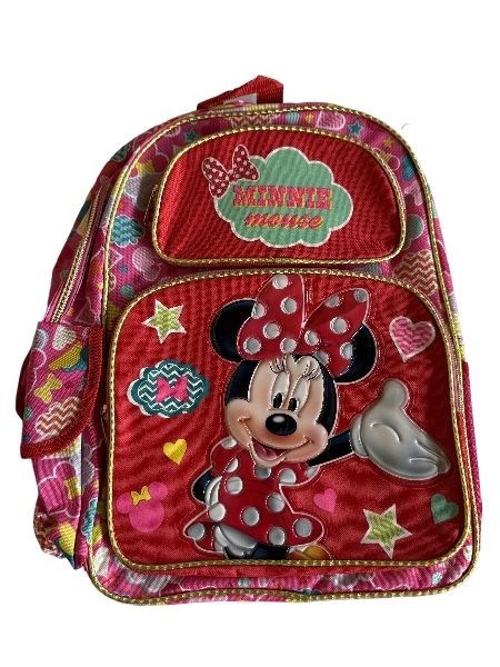 Disney Minnie Mouse Red Polka Dot - 16” Large Kid’s School Backpack
