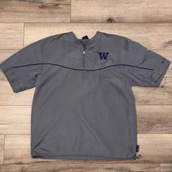 Nike Dri-Fit Team UW University of Washington Huskies Lightweight Pullover Shirt Windbreaker Jacket