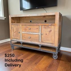 International Furniture Direct Urban Gold Rustic Media Console – $250 – Free Delivery