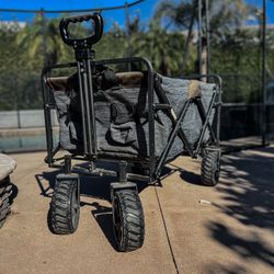 Durable Foldable Wagon, With Large Outdoor Wheels 