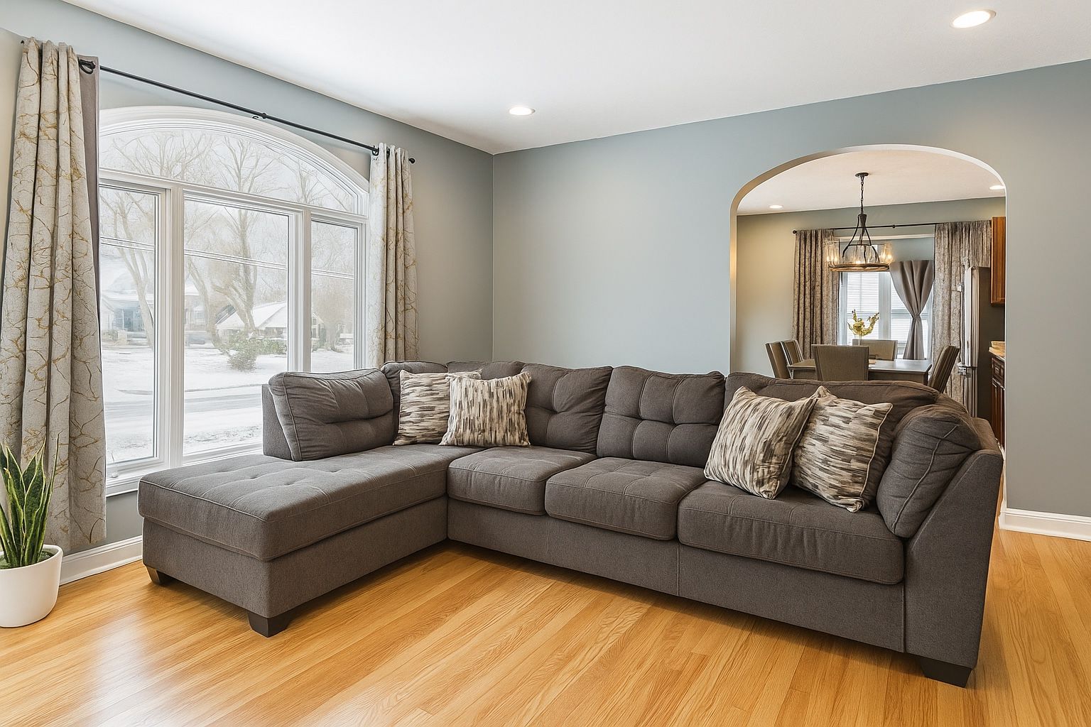 Plush L Shaped Grey Sectional (NO DEPOSIT) Delivery 🚚 Available 