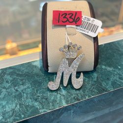 Diamond M pendant