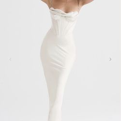 House Of CB White Dress In Size L