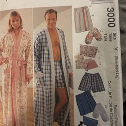 Vintage McCalls 3000 Easy Robe Shorts & More Size S-L UNCUT