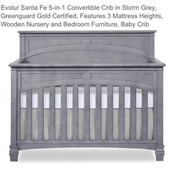 Convertible 5 in 1 crib