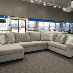 Tan Beige Sectional Couch