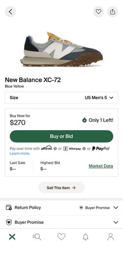 New Balance XC-72 storm Blue Size 5Y