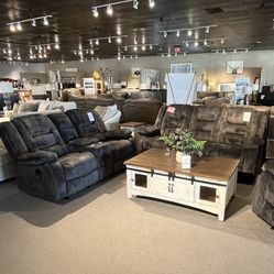 Manual Reclining Sofa And Loveseat