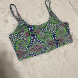 New 1xl stretchy crop top tank Tye dye rave raver festival hippie boho outfit