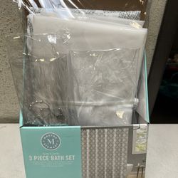 Martha Stewart 3-piece Shower Curtain Set