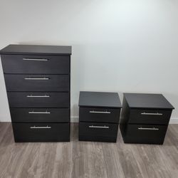 Brand New Chest and 2 Nightstands / Gavetero y 2 Mesas de Noche Nuevo a Estrenar … Fast 🚚
