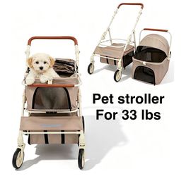 Cat and Dog stroller. Detachable Canopy carrier and base. Weight limit 33 lbs. brand new, easy not bulky