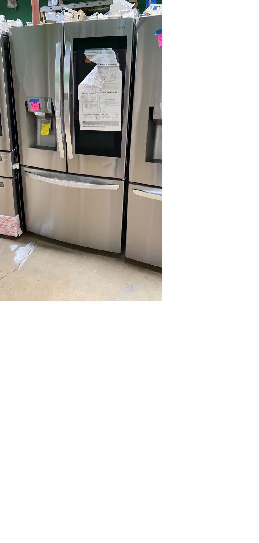 French door instaview LG stainless steel refrigerator (Finance down for only $39)