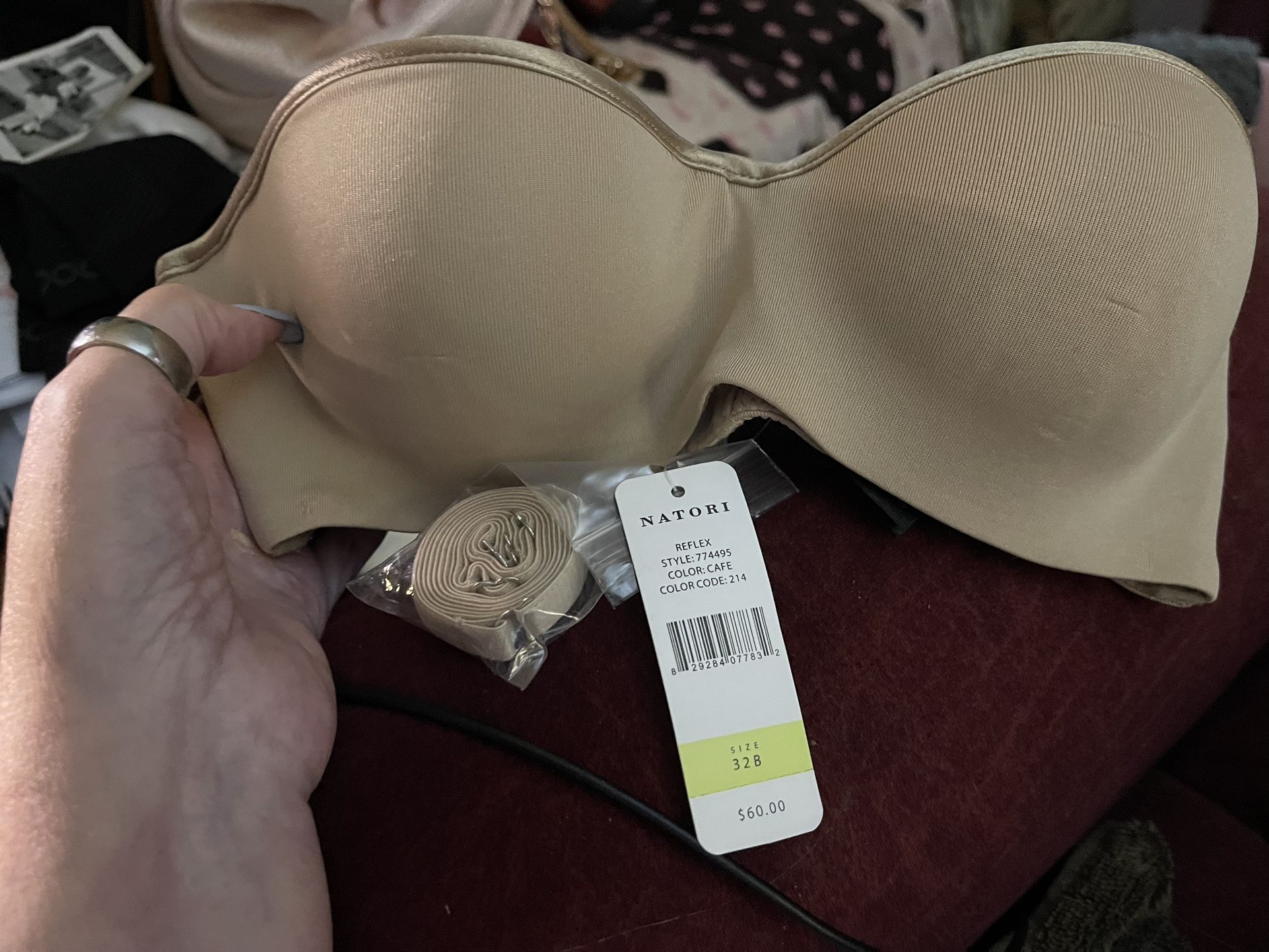 Natori Brand New Never Worn Strapless With Extra Strap Bra