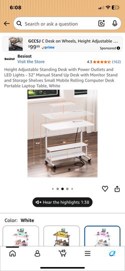 White computer desk