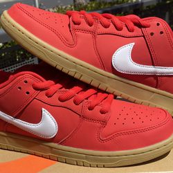 Nike SB Dunk Low University Red Gum Size 10.5 & 11 Deadstock/Brand New With Receipt!