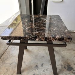 Faux Marbletop Coffee End Table