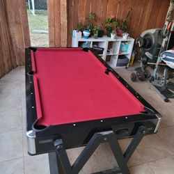 POOL TABLE WITH AIR HOCKEY 