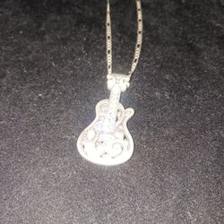925 Silver Guitar Chain  Nice Design