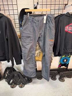 Burton large denim snowboard pants located at Sin city snowboards