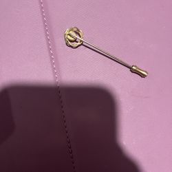 Real Jade And Gold Stick Pin