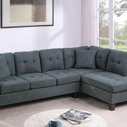 BRAND NEW 2PC SECTIONAL SOFA SET WITH ACCENT PILOWS INCLUDED $329
