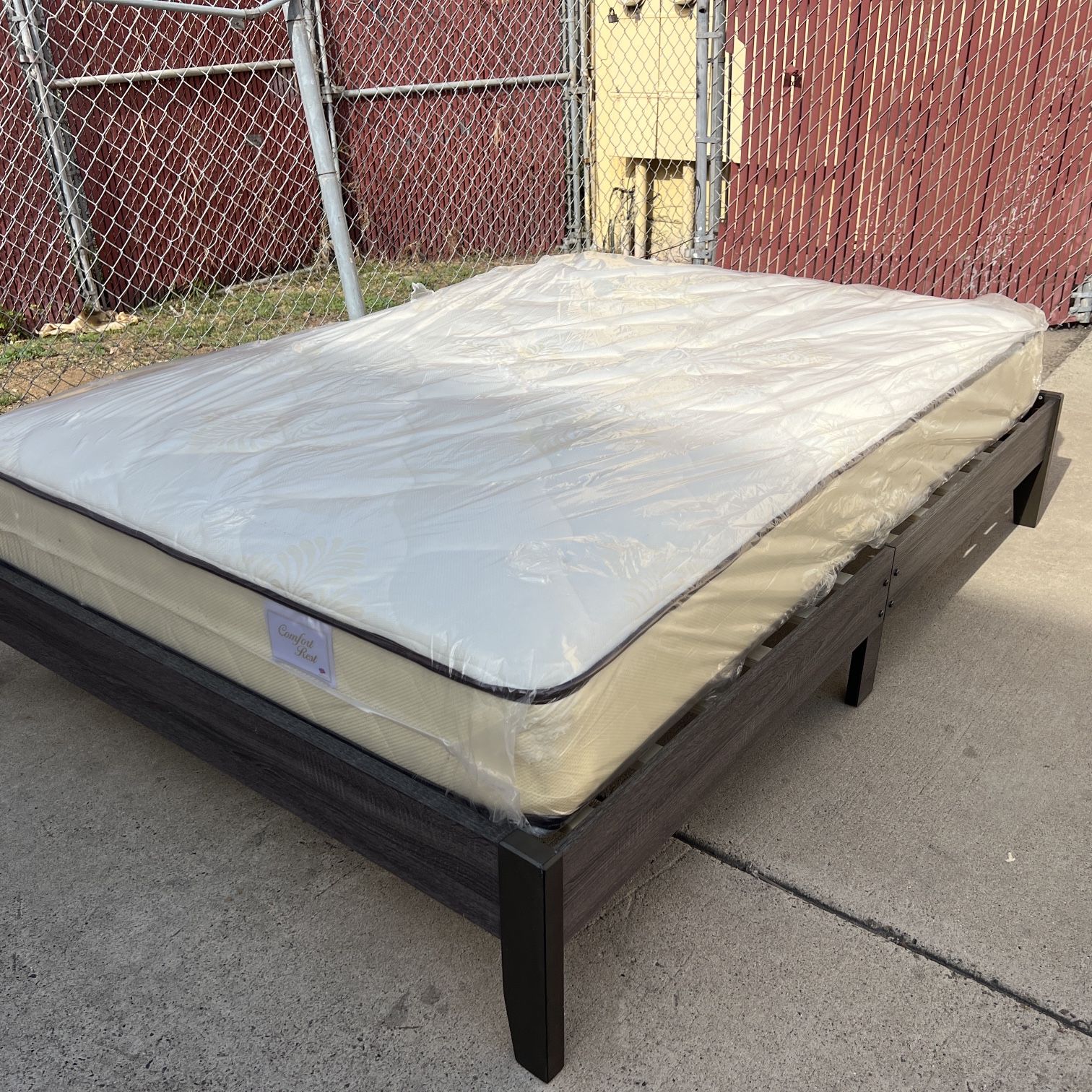 Brand New Full Platform Bed Frame With New Mattress Full Only 