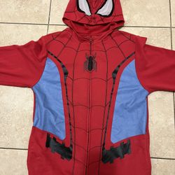 BOYS SPIDER-MAN HOODED ZIP UP SWEATSHIRT