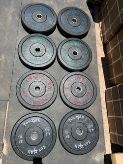 190lb Olympic bumper plate set 45-10