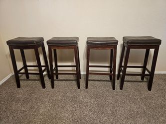 Set of 4 Saddle Bar Stools