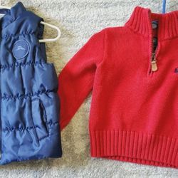 Ralph Lauren sweater 2T/
Tommy Bahama vest 2T