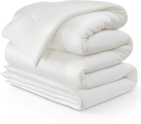 Marshmallow Comforter KING Size, Extra Fluffy Cloud Soft Down Alternative Duvet Insert - Hypoallergenic Double-Stuffed Quilted Bed Comforter - All-Sea