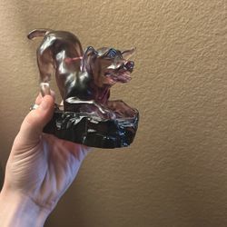 Solid Purple Amethyst Dog Figurine From China It Is Limited Edition Number 218 Out Of 998