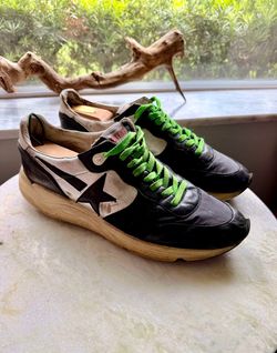 Golden Goose Running Sole Sneakers black/silver